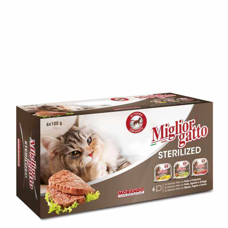 Pâté pour chats ADoC Day by Day pour chats Sterilizzati au gibier - Boîte  de 12 pots de 100 g - Aliments pour animaux de compagn