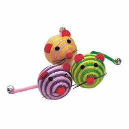 TOY INTO JAR STRIPE MICE 5 cm